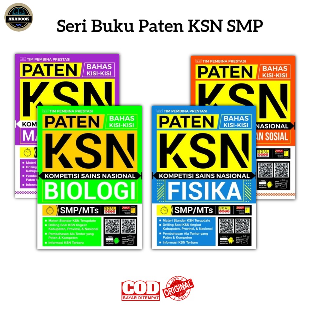 Paten KSN Fisika SMP MTS Buku Ksn Biologi Matematika IPS Buku KSN SMP