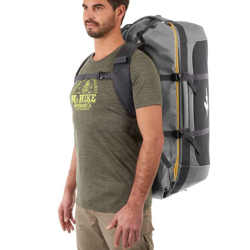 FORCLAZ Voyage Tas Gunung Extend 80-120 L Trekking Hiking Carry Bag - Grey