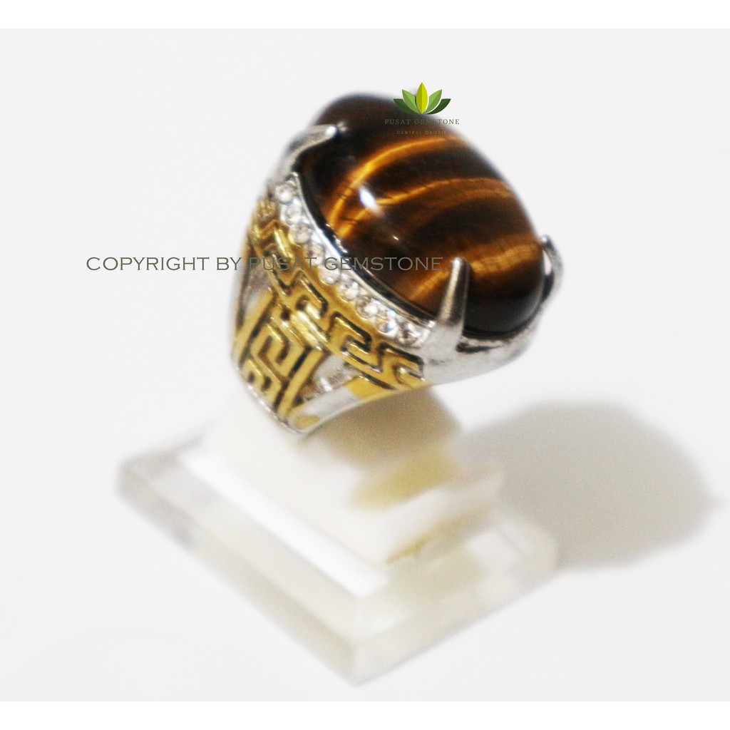 Batu Cincin Tiger eye Natural