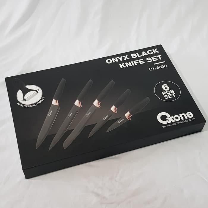 Pisau Dapur Set Oxone OX-609N Onyx Black Knife Set [ORIGINAL]