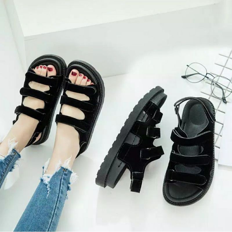 Sandal Wanita SANDAL GLADIATOR KOREA TRENDY / Sandal Delisa / Bisa Bayar Di tempat(cod)