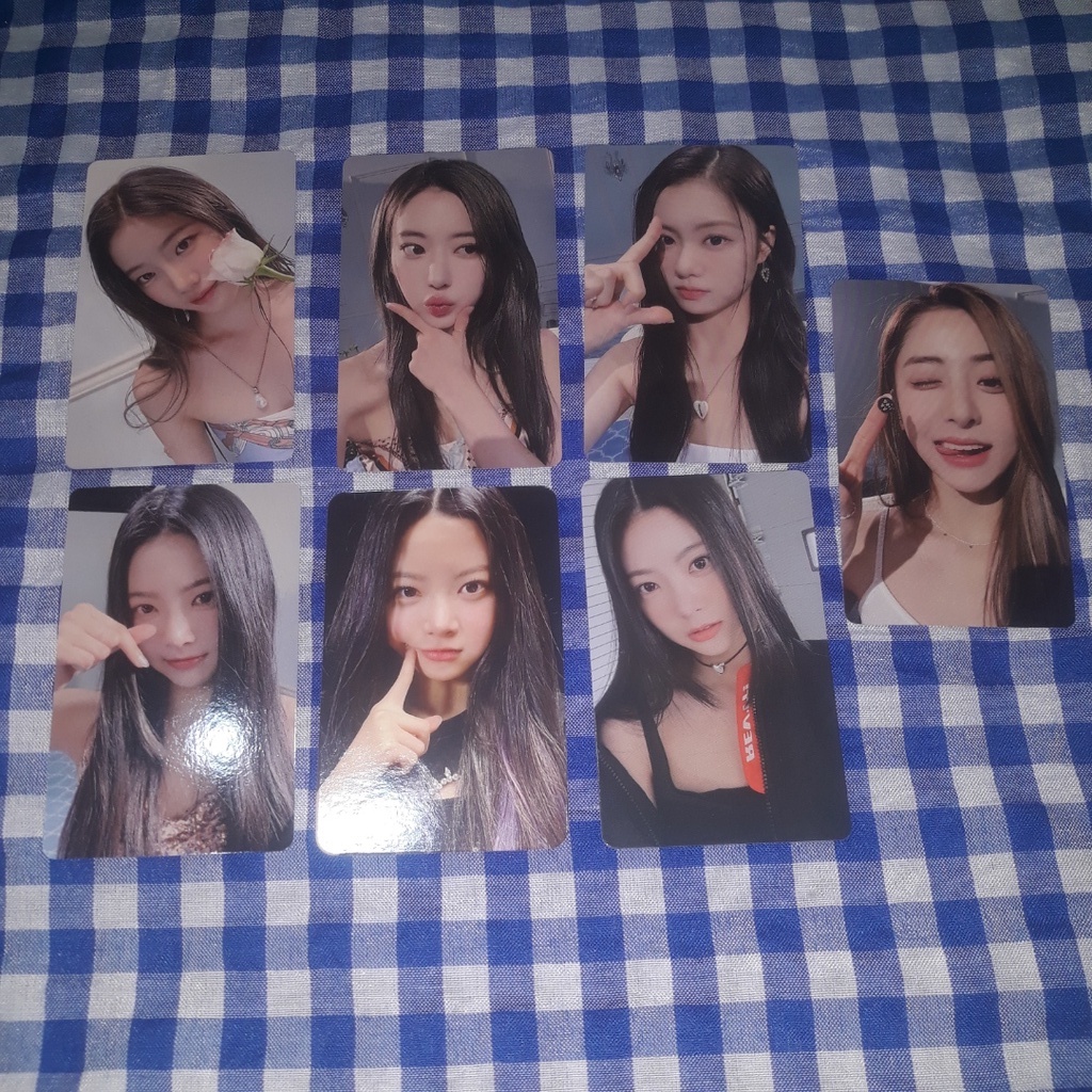 Lesserafim Weverse WVG Photocard Black Petrol Kazuha Eunchae Yunjin Sakura Garam