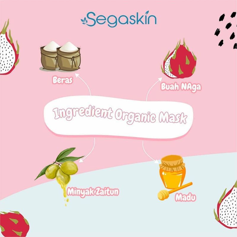 masker organik buah naga segaskin