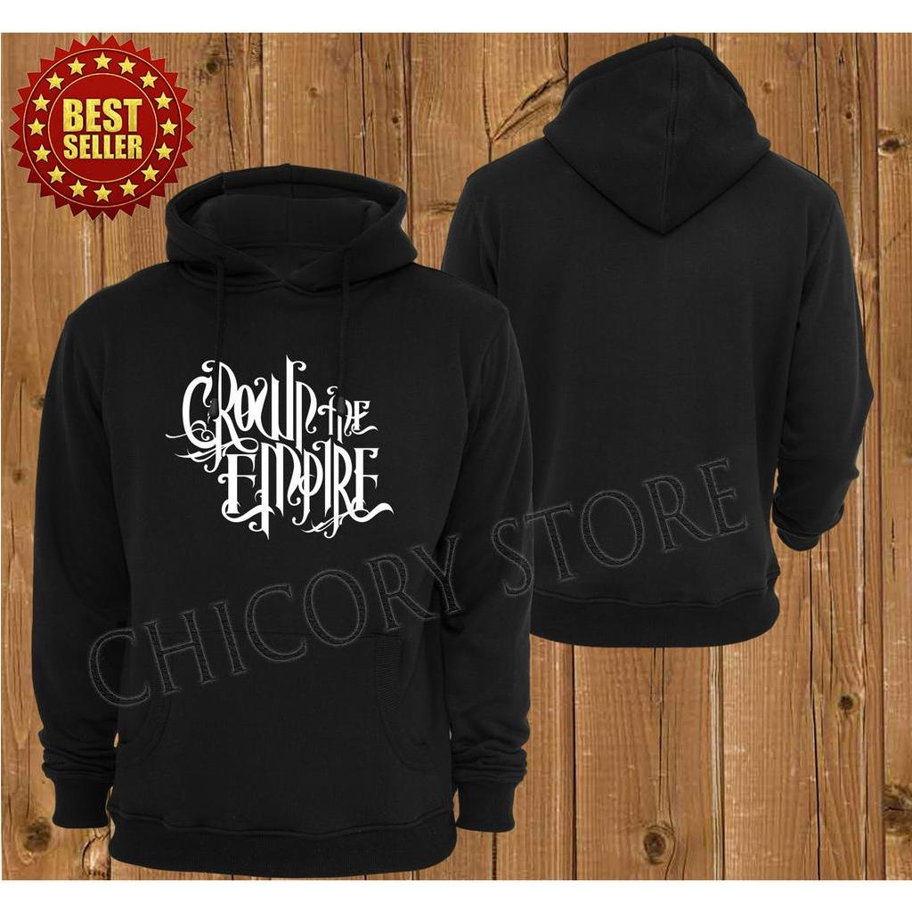Jaket Sweater Hoodie CROWN THE EMPIRE Keren Pria & Wanita