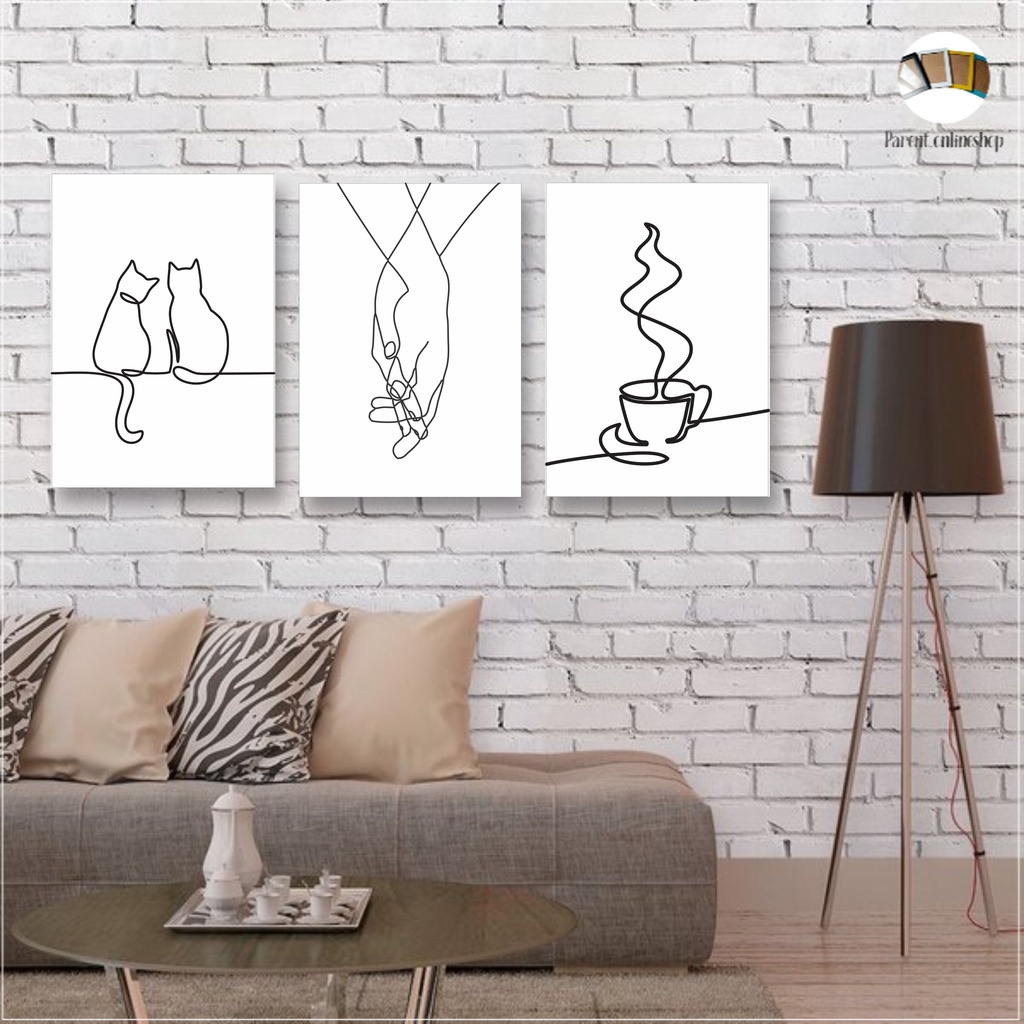Hiasan Dinding    dekorasi     cafe kafe hewan kucing animal cat kopi coffee minimalist MDF
