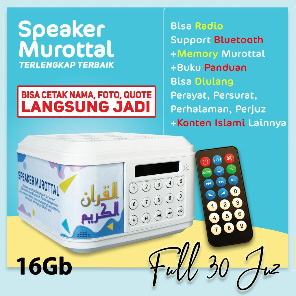 SPEAKER MUROTTAL AL QURAN SPIKER MUROTAL DIGITAL AL-QUR'AN 30 JUZ BANYAK QORI BISA RADIO DAN BLUETOOTH CHIP 16GB