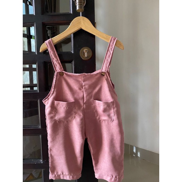 Pink corduroy overall