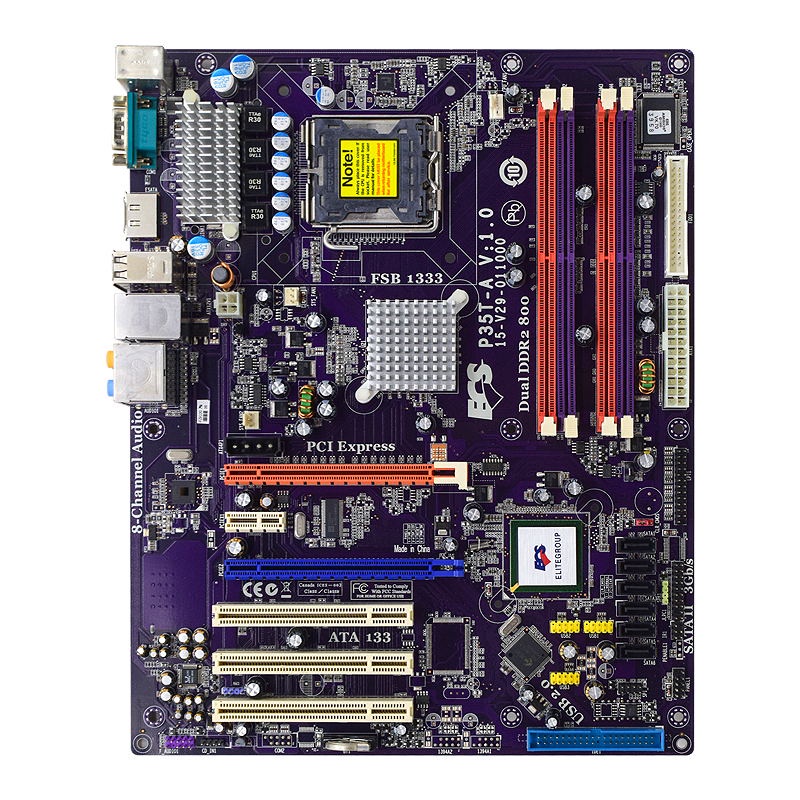 PREORDER Motherboard LGA 775 For ECS P35T-A Intel P35 Support Dual-channel DDR2 800/667 Memory VGA U