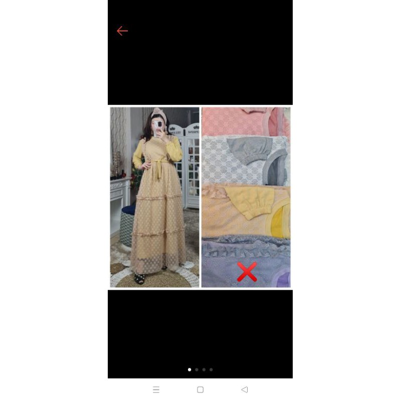 dress gamis warna pastel sparkle tile brukat premium meijiwang bukan extu vivorie yuna NEW