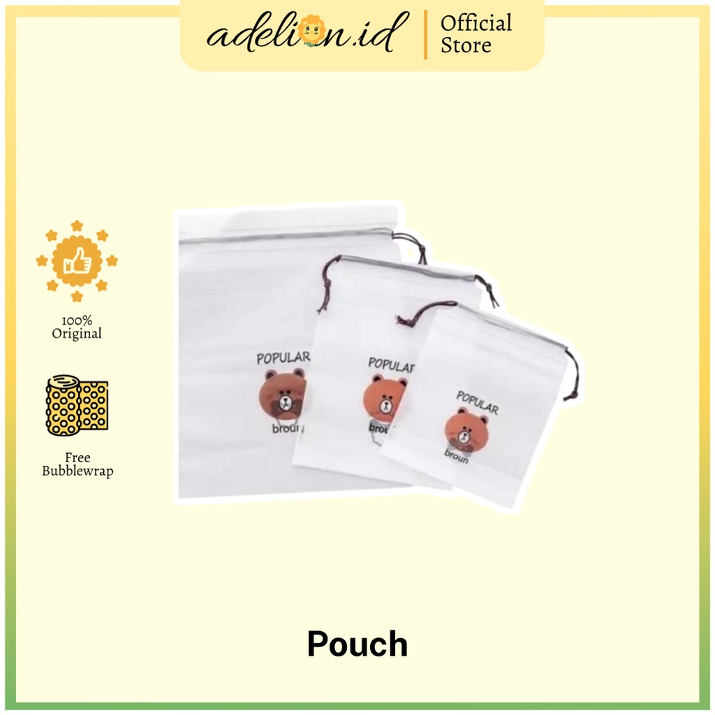

[GROSIR] Pouch untuk souvenir atau bonus kotak pensil kain dosgrip dosgrep