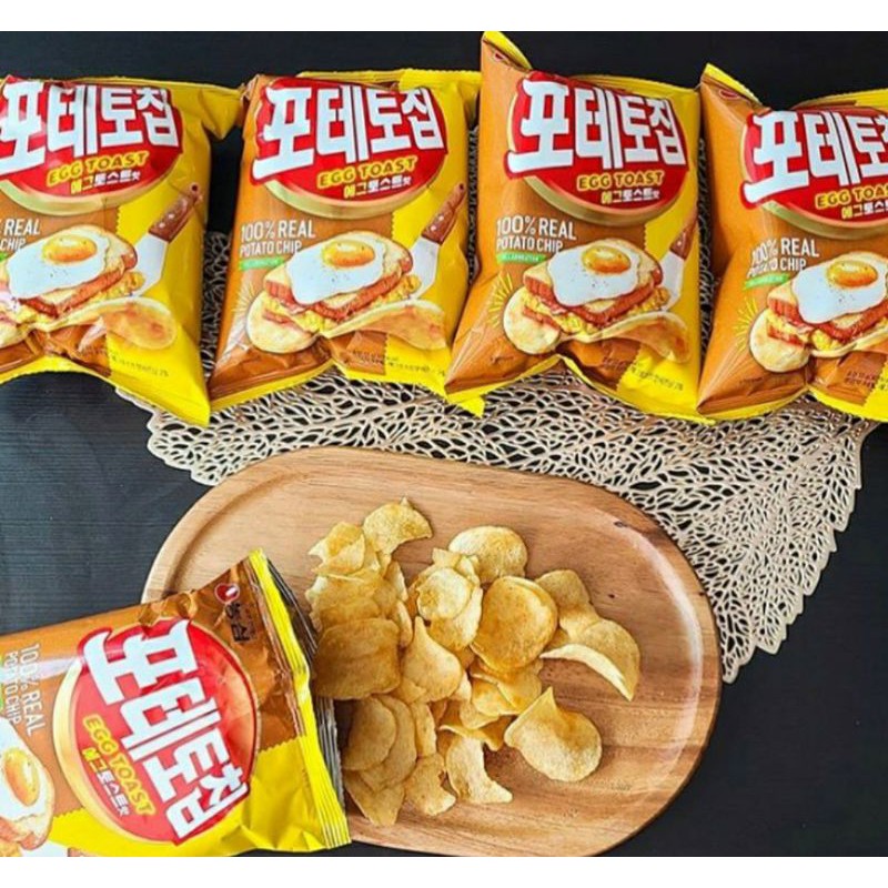 

NONGSHIM EGG TOAST POTATO CHIPS KOREA VIRAL