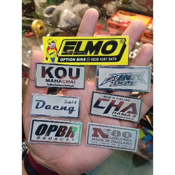Emblem leher pipe knalpot noo lamlukka daeng4 sai opbr