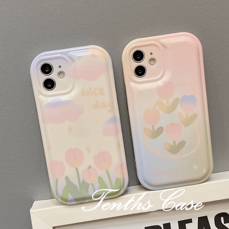 Oppo A78 A57 A77s A76 A96 A16 A16s A16k A15 A15s A54 A74 A55 A95 A94 A93 A53 A33 A32 A5 A9 A31 2020 A3s A5s Reno8T 7Z 6Pro 5 F11 F9Pro Sunset Cloud Tulip Casing Handphone Soft Cover