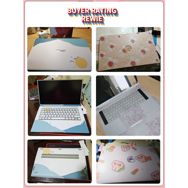 Vinyl Kulit Laptop Komputer 2sisi Kulit Laptop Untuk 11.12.13.14.15.17 Inch Universal Laptop Dell Stiker Komputer Dell Inspiron7590 /7391 /7490/7591.7490/7591 Notebook Film Xps13-7390 Lingyue 5590 5402 3501 5593 Film Pelindung Full Set Simpel