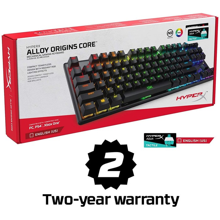 HyperX Alloy Origins Core TKL Mechanical Gaming Keyboard - Aqua Switch