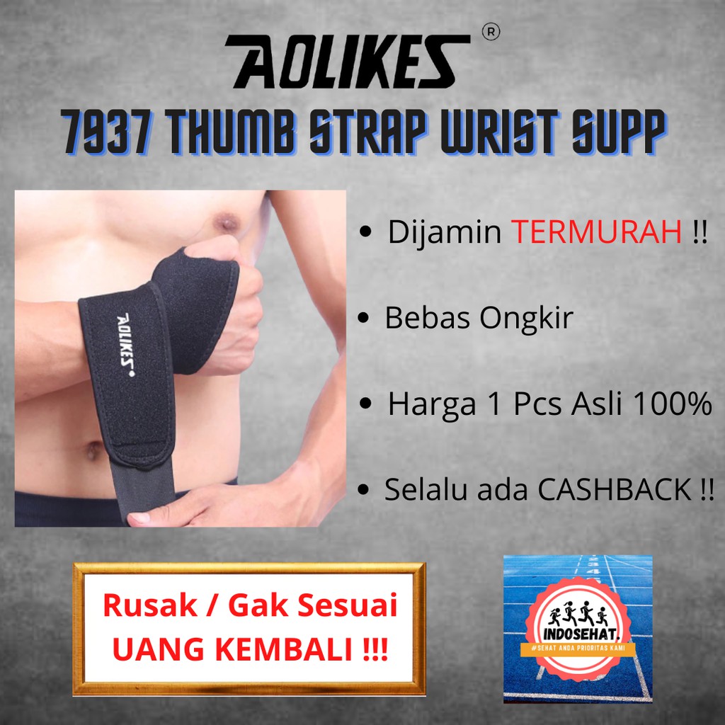 AOLIKES 7937 Thumb Strap Wrist Support / Wrist Wrap / Wristband - Deker Pelindung Pergelangan Tangan