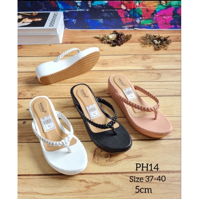 ABBUSHOES PH 14 wedges kepang jepit sol karet asmiranda 5cm