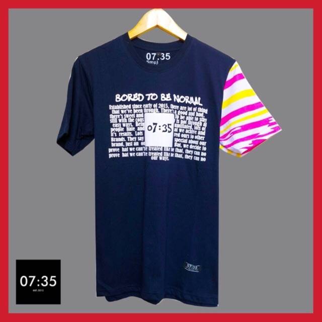 Kaos distro smitty 07:35 glow in the dark murah