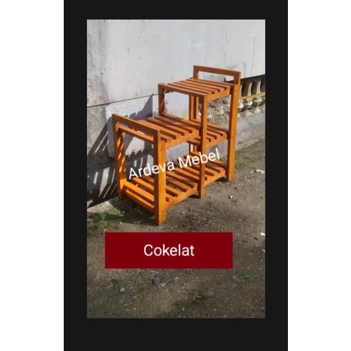 Rak meja dispenser magicom Coklat