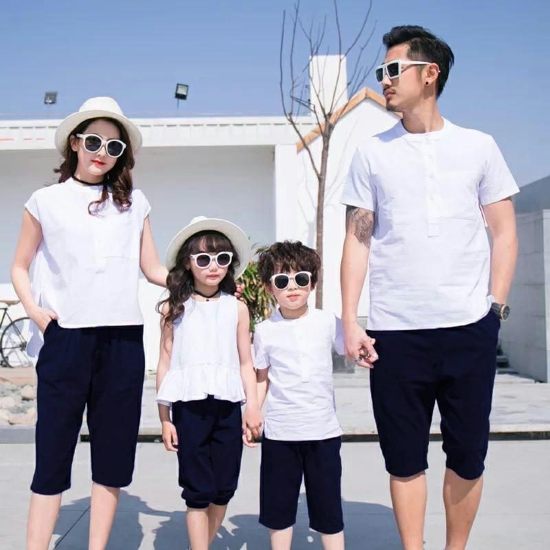 Baju Couple Harazuku (Ayah+Ibu)  Set Atasan Ayah+Ibu bahan katun paris