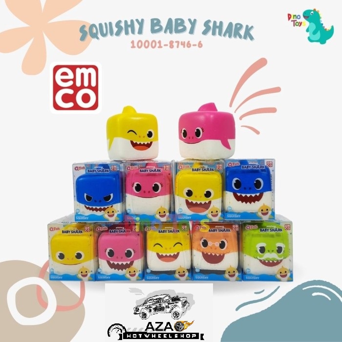 PROMO TERLARIS BABY SHARK Pinkfong Q-Pets Squishy Original  EMCO Qpets Mainan anak cewek