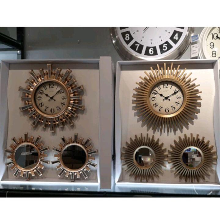 wall decor hiasan dinding/ jam dinding set 3pcs by informa