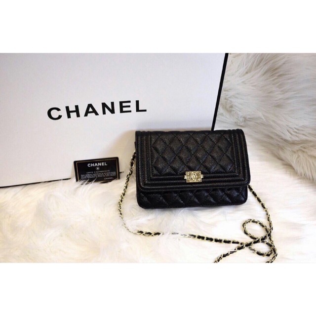 Chanel Boy WOC Classic Caviar