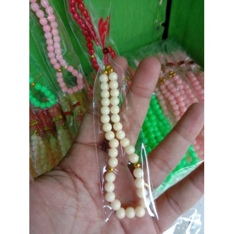 (Tasbih Mute Dop) Tasbih Mute Kecil Plastik Mini 33 Butir Sovenir Pernikahan Murah