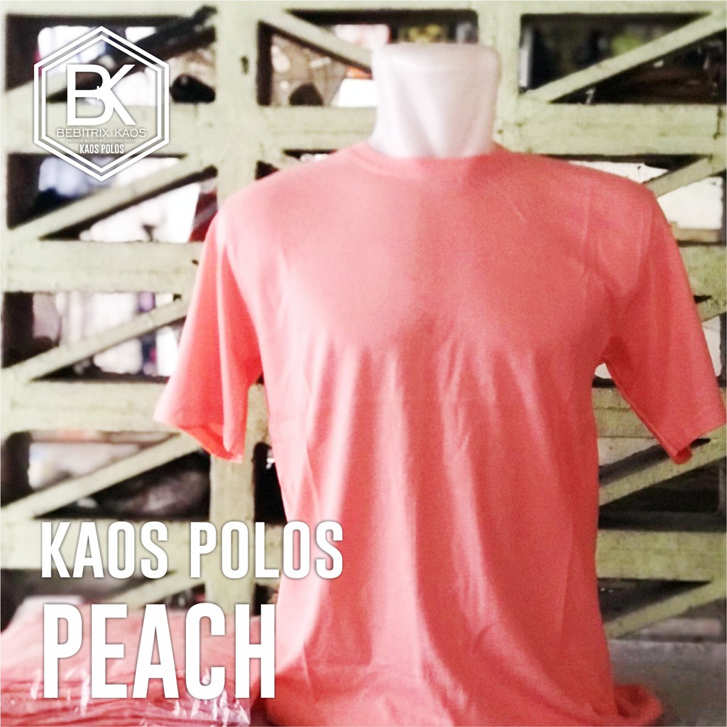 KAOS POLOS 30s PEACH LENGAN PENDEK REAKTIF PREMIUM DISTRO  PRIA DAN WANITA