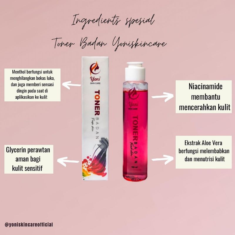 TONER BADAN YONI SKINCARE 100% ORIGINAL