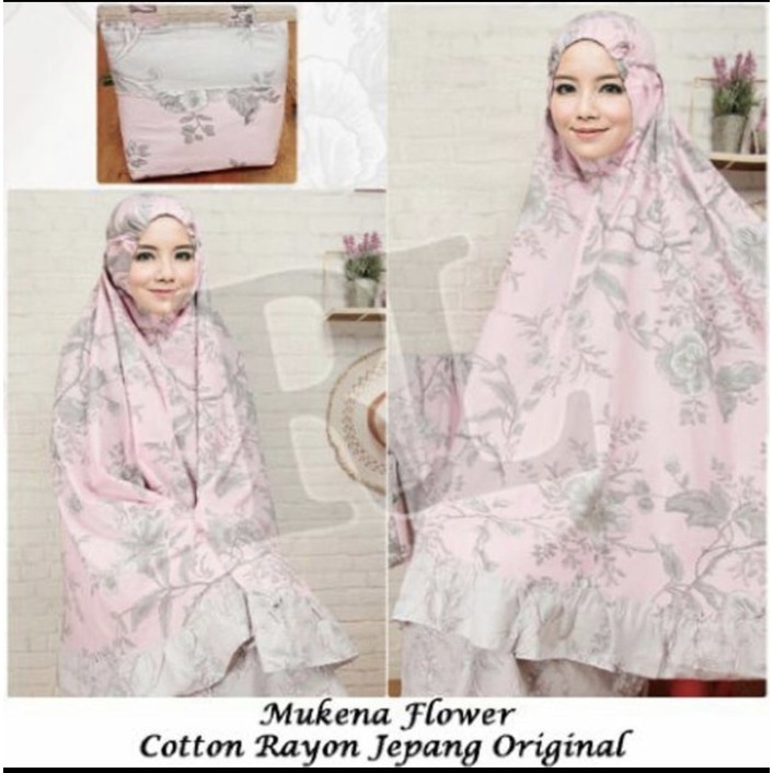Mukena Super Jumbo Motif Bahan Rayon Solo By Nadia Perlengkap 6408OG  Dewasa Katun Jepang Abstrak