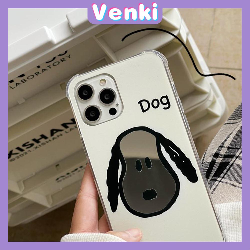 iPhone Case Acrylic HD Mirror Laser Airbag Shockproof Protection Camera Cute Puppy Simple Compatible For iPhone 11 iPhone 13 Pro Max iPhone 12 Pro Max iPhone 7 Plus iPhone xr xs