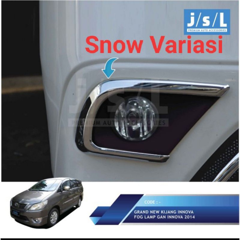 Kijang Innova 2014 2015 cover lampu kabut fog lamp cover chrome JSL