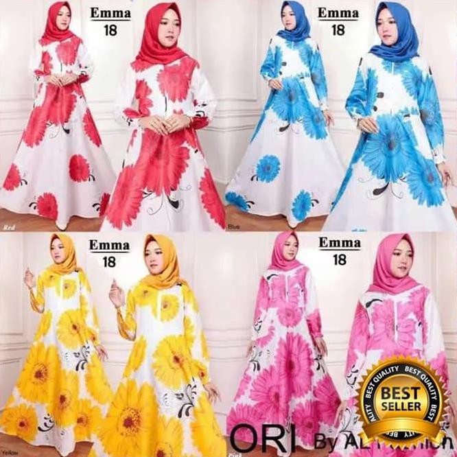 166u 18 gamis embos - gamis jersey - gamis jeans - gamis katun murah syari 0a0u