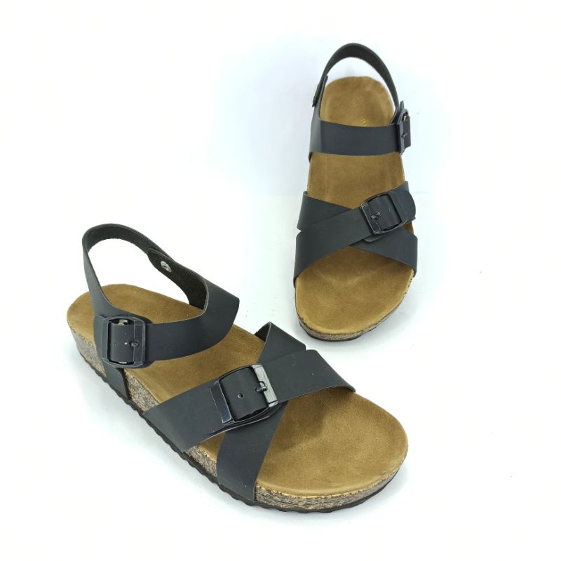 Sandal Birken Wanita Sendal Tali Gesper Motif Andis AF20