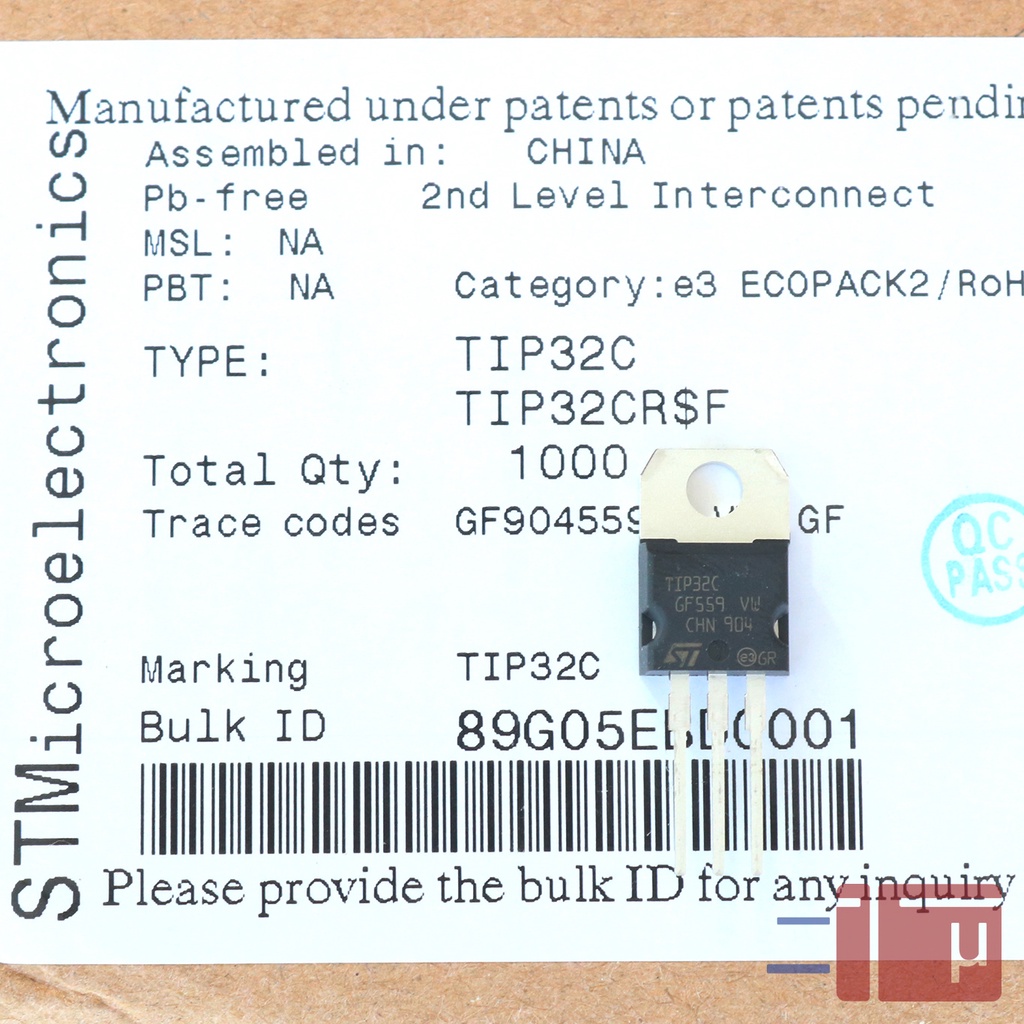 Transistor TIP32 TIP32C Original ST