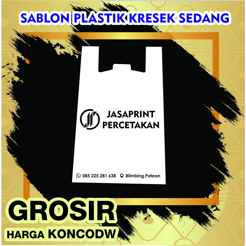 

sablon kresek uk sedang/ KRESES CUSTOM TERMURAH! PROSES CEPAT!