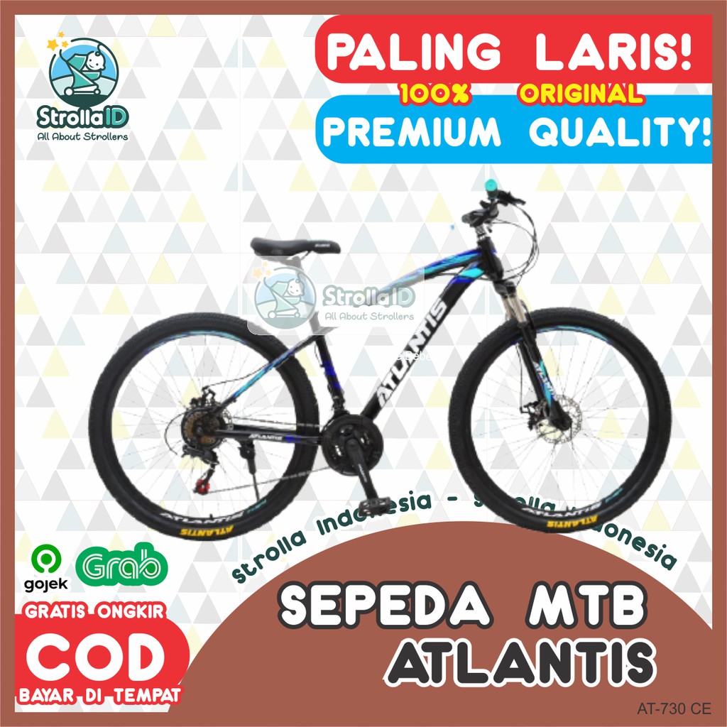 Mtb 27,5 Atlantis. AT 730CE Sepeda Lipat Folding Bike Sepeda Gunung Road Bike Sepeda Artis SNI ORI