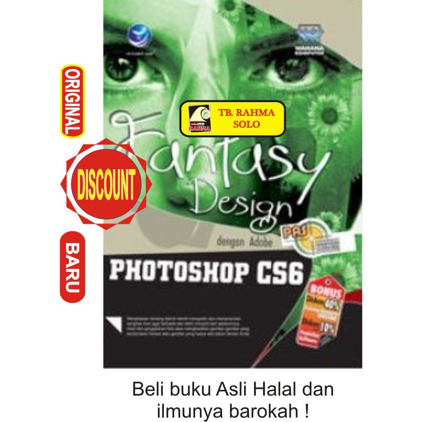 Fantasy Design dengan Adobe Photoshop CS6 Wahana Komputer Andi Buku Original Asli Ori TOKO BUKU RAHM