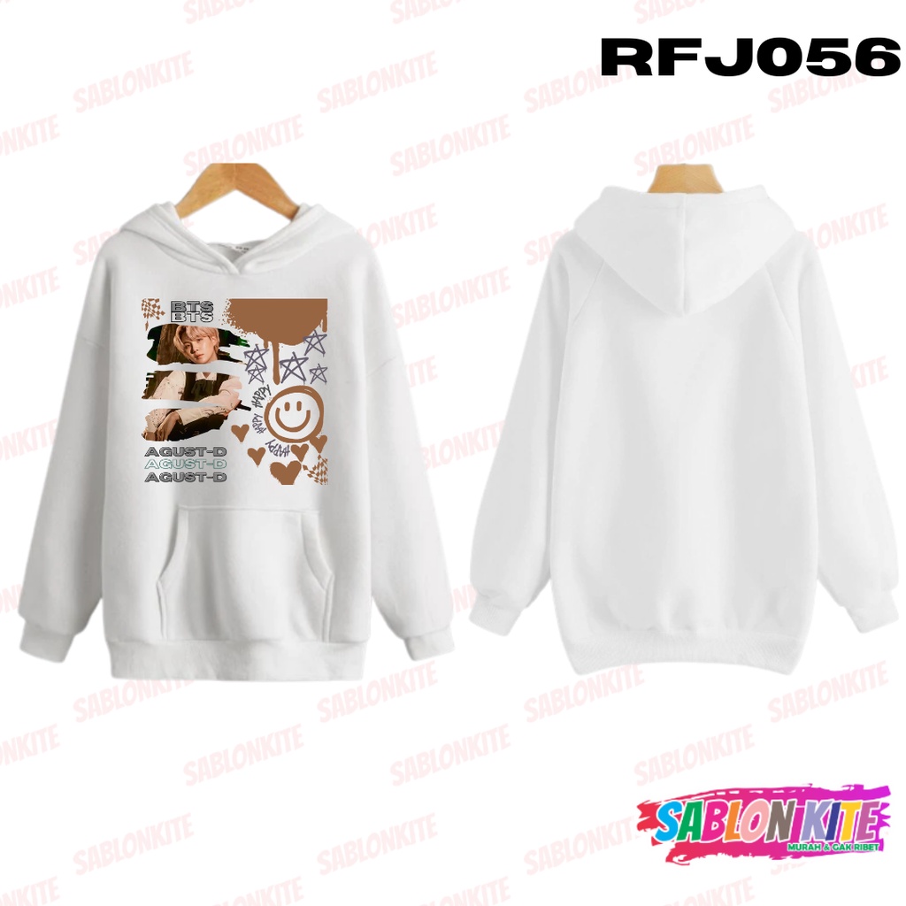 MURAH!!! HOODIE SWEATER KPOP SUGA SMILEY PAINT RFJ056