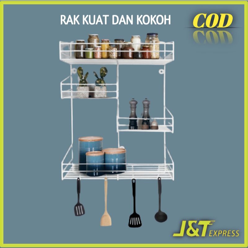 Rak Dapur Rak Gantung Kamar Mandi Rak Serbaguna Rak Tempat Gelas Sendok Susun 3