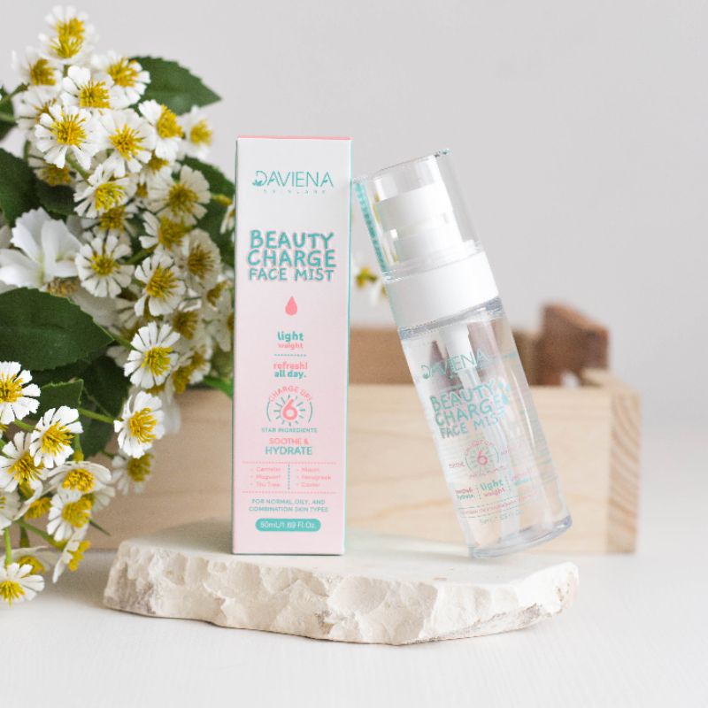 SETTING SPRAY|BEAUTY CHARGE FACE MIST|DAVIENA SKINCARE