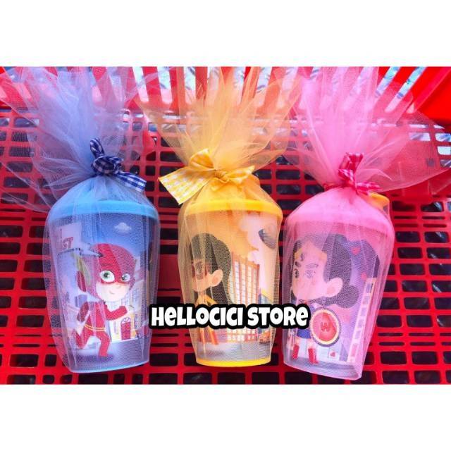 Souvenir botol tanggung kemasan tile ulang tahun
