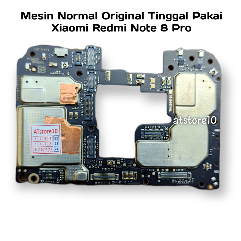 Mesin Motherboard Normal Xiaomi Redmi Note 8 Pro Original Copotan Tinggal Pakai Rakit