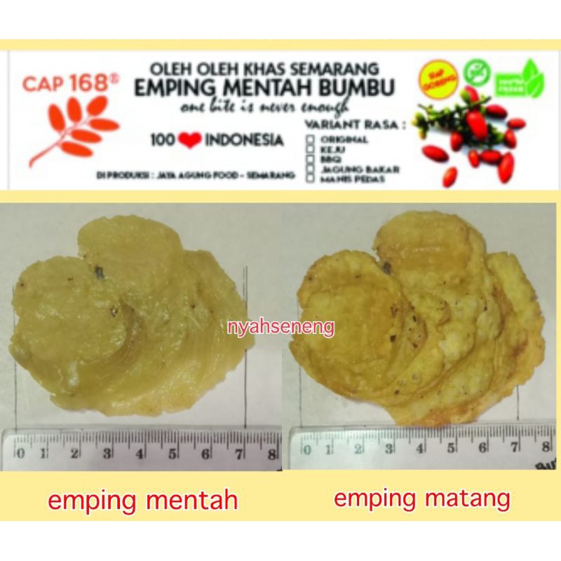 

Emping Mentah Bumbu Cap 168 - 100% Asli Semarang