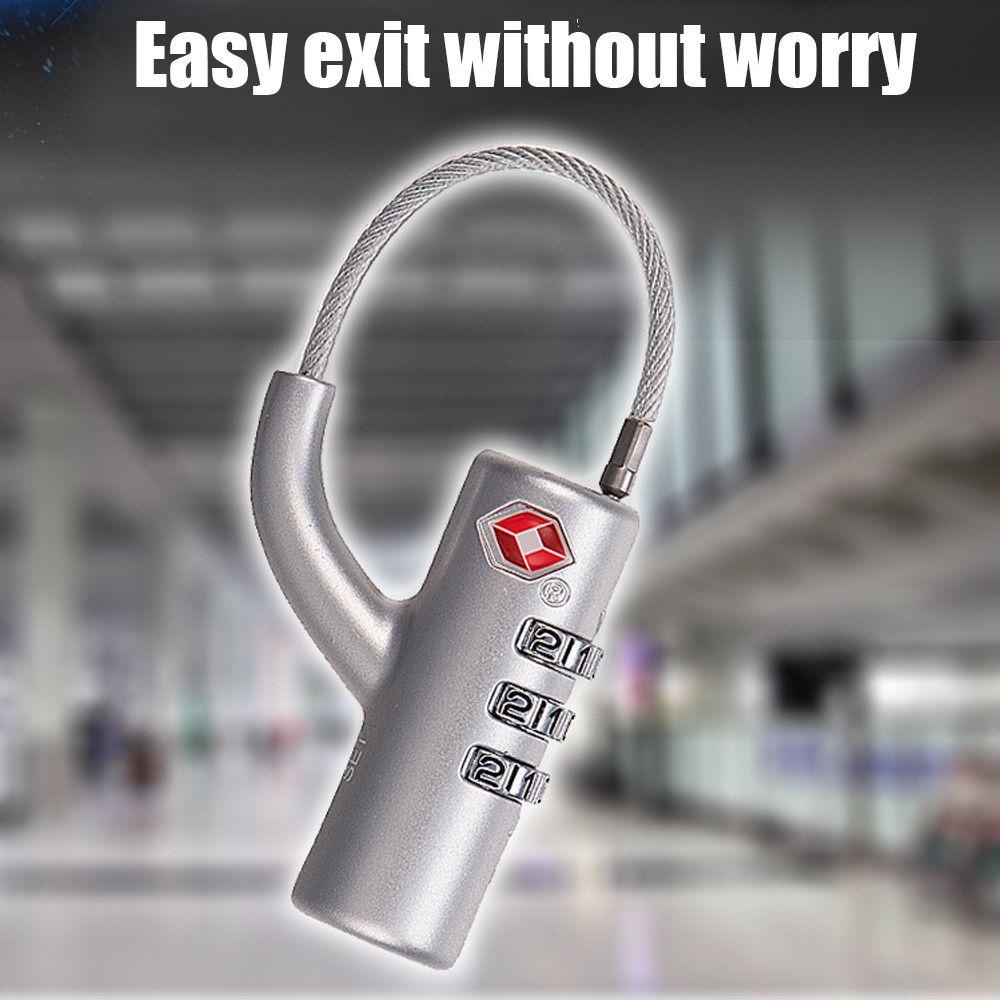 Preva TSA Customs Lock Gembok Customs Kunci Koper Kabel Portable Anti Maling Kunci Kombinasi