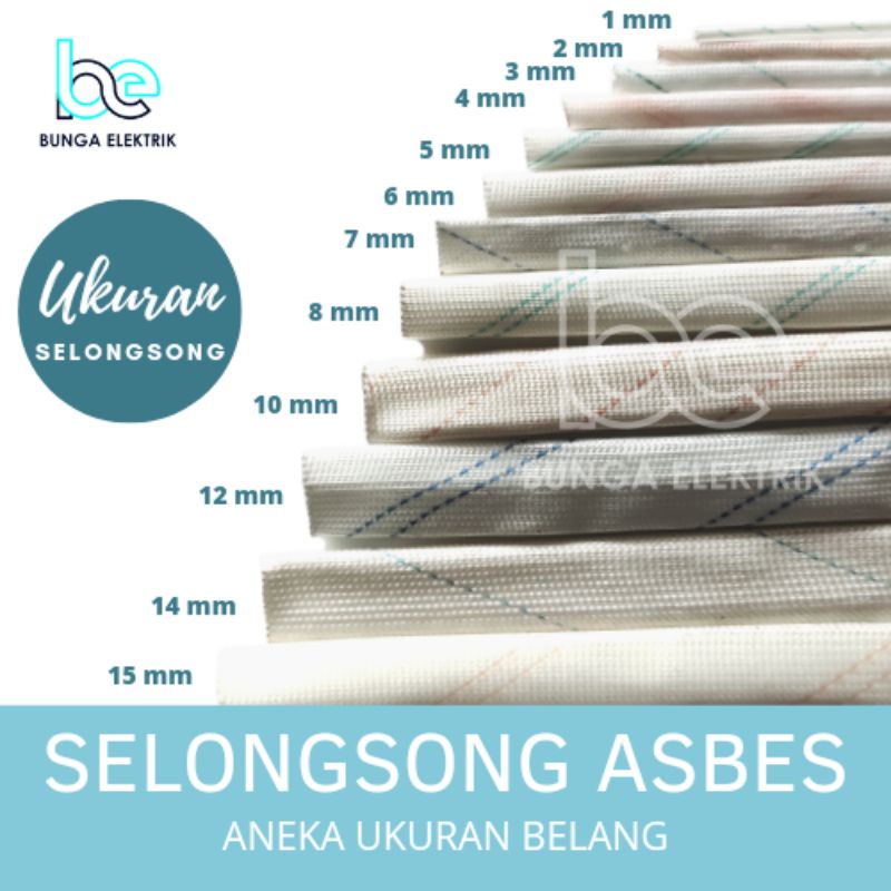 SELONGSONG ASBES DINAMO ASBESTOS SELANG KAWAT EMAIL 1-10 MM SELANG KABEL SLONGSONG TAHAN PANAS