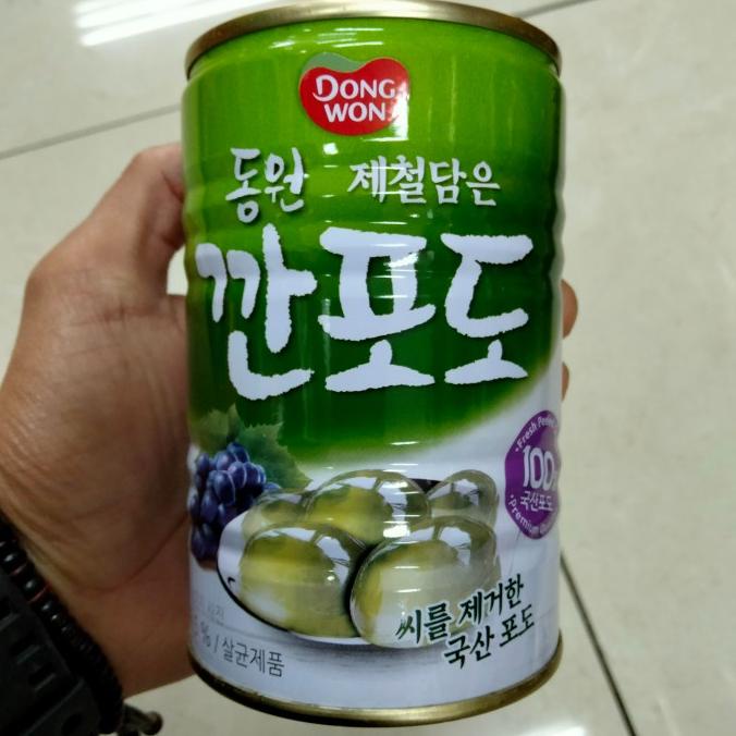

$+$+$+$+] Dongwon Peeled Grapes 400gr-Korea / Buah Anggur Kupas Dlm Larutan Gula