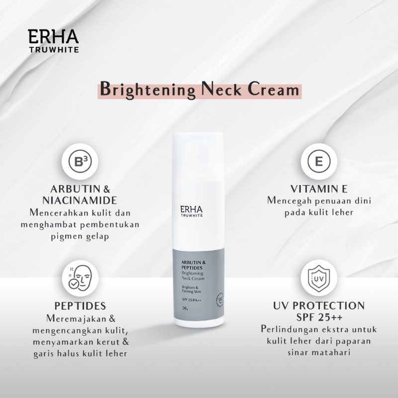 ERHA TRUWHITE ARBUTIN&amp;PEPTIDES Brightening Neck cream 30g