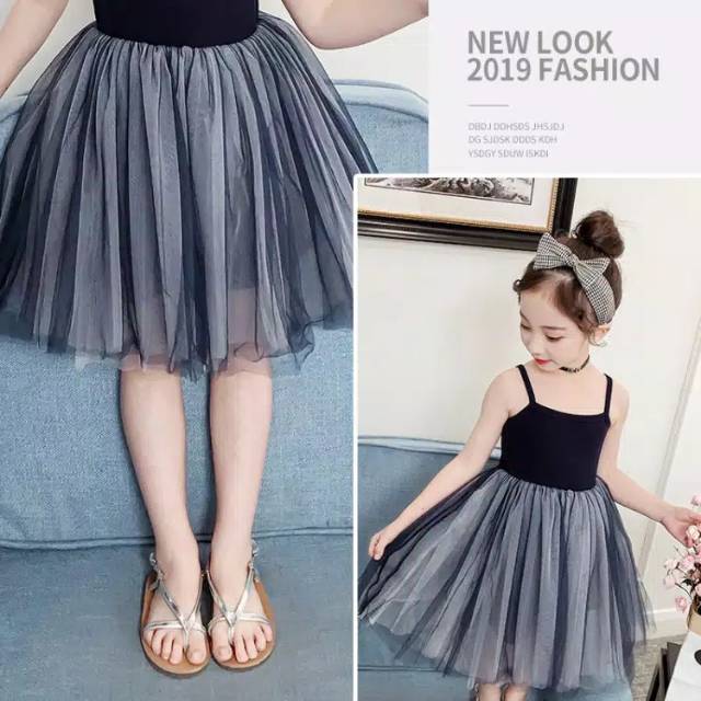 Dress tali black &amp; white premium  1-12th